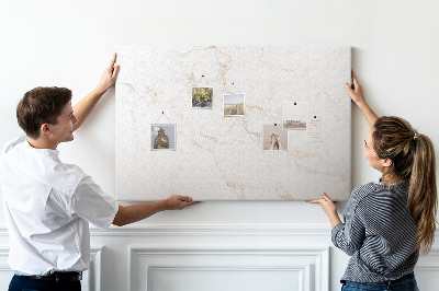 Cork memo board Elegant marble