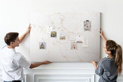 Cork memo board Elegant marble