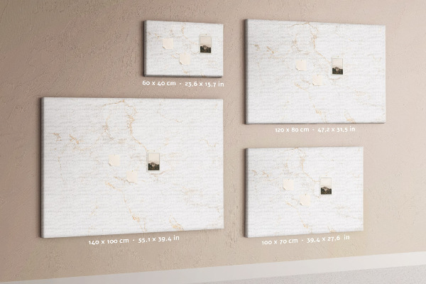 Cork memo board Elegant marble