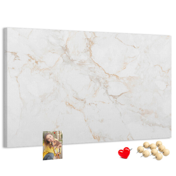 Cork memo board Elegant marble