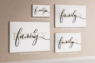 Cork board Family lettering