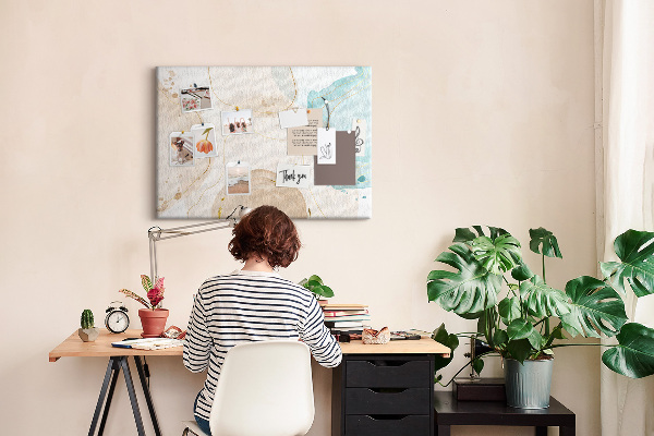 Cork display board Watercolor splashes