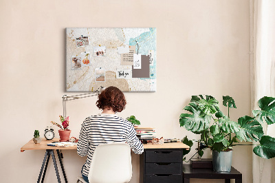 Cork display board Watercolor splashes