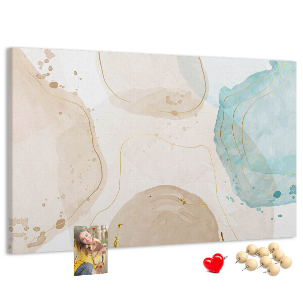 Cork display board Watercolor splashes