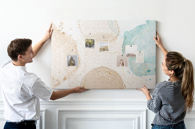 Cork display board Watercolor splashes