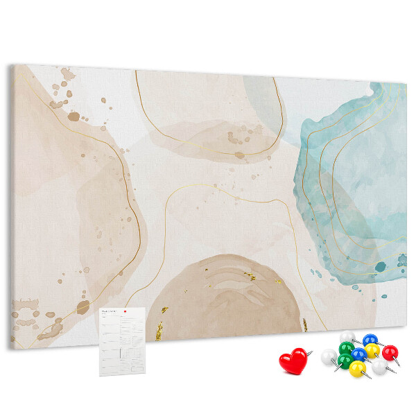 Cork display board Watercolor splashes