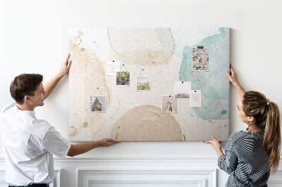 Cork display board Watercolor splashes