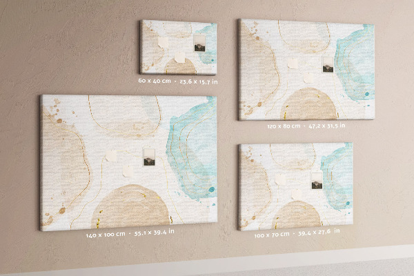 Cork display board Watercolor splashes