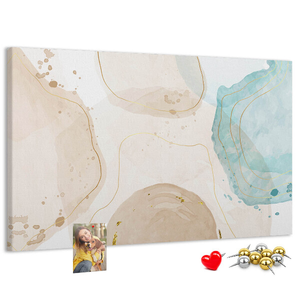 Cork display board Watercolor splashes