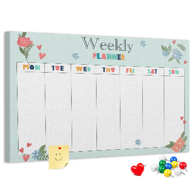 Cork board Weekly planner