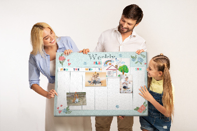 Cork board Weekly planner