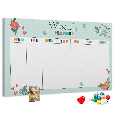 Cork board Weekly planner