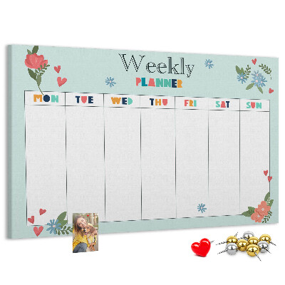 Cork board Weekly planner