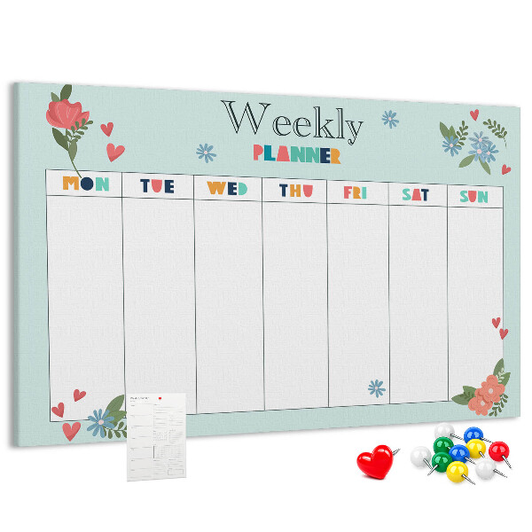 Cork board Weekly planner