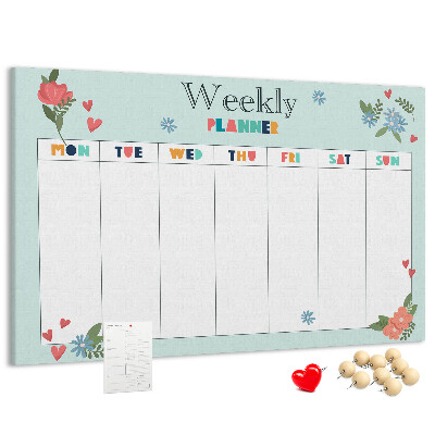 Cork board Weekly planner