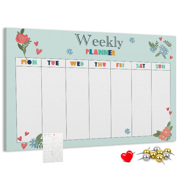 Cork board Weekly planner