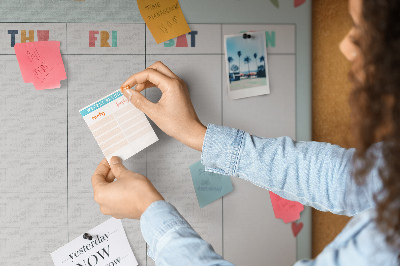 Cork board Weekly planner