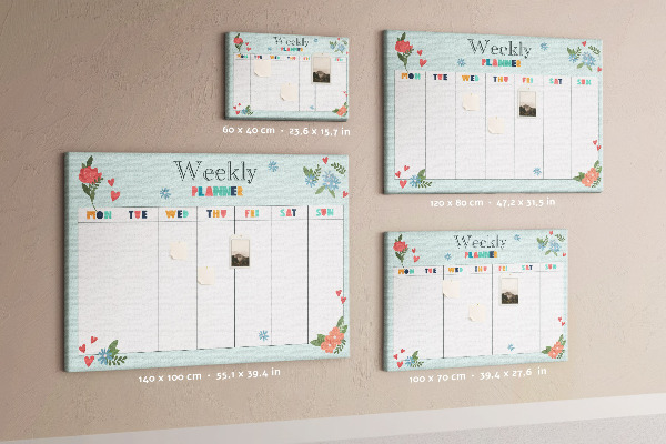 Cork board Weekly planner