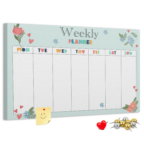 Cork board Weekly planner