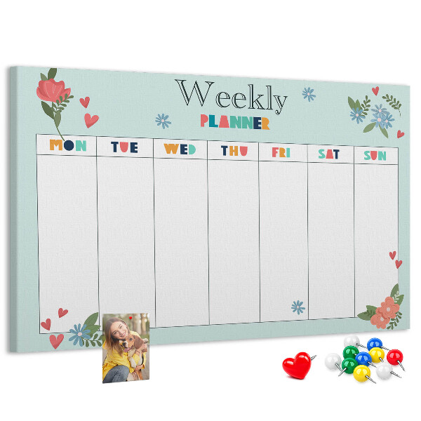 Cork board Weekly planner