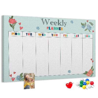 Cork board Weekly planner