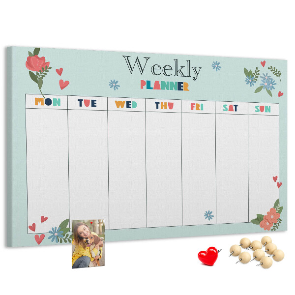 Cork board Weekly planner