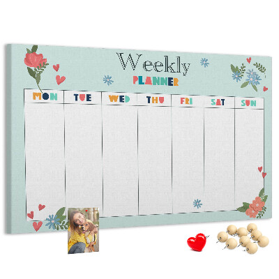 Cork board Weekly planner