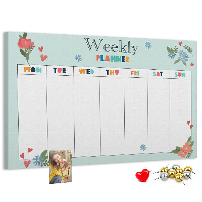 Cork board Weekly planner