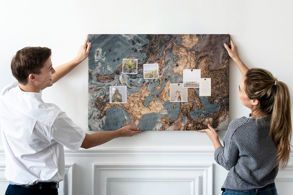 Cork display board Decorative marble