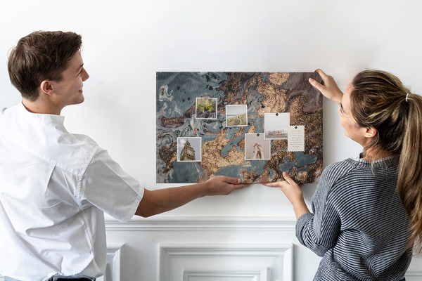 Cork display board Decorative marble