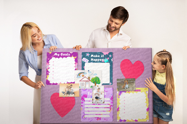 Cork board Monster notes