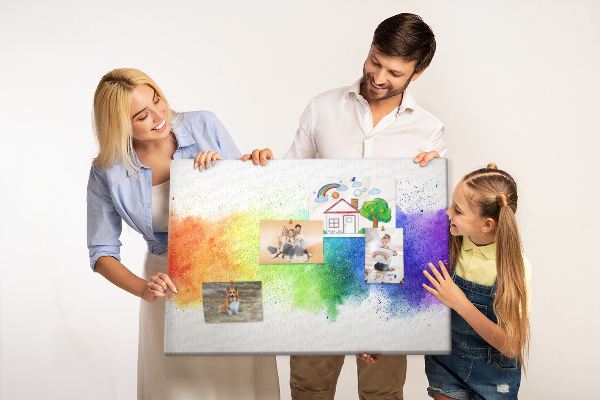 Cork display board Abstract rainbow
