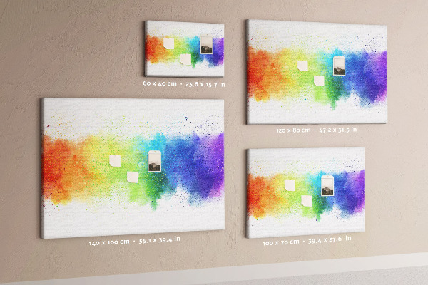 Cork display board Abstract rainbow