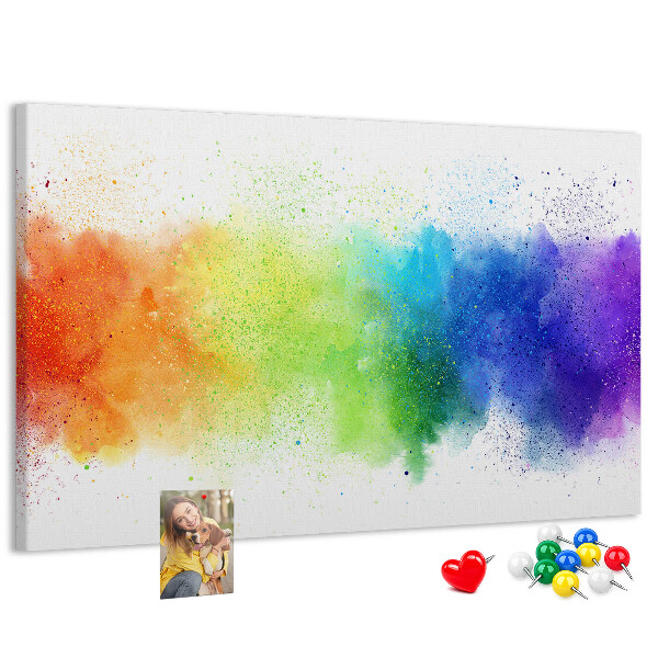 Cork display board Abstract rainbow