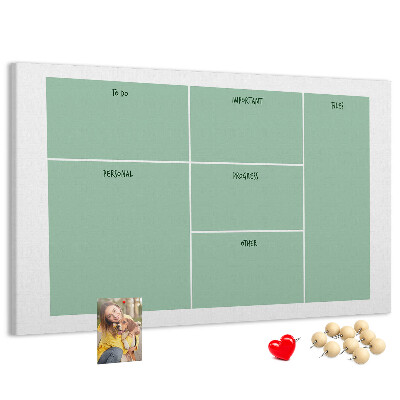 Cork memo board Office organizer