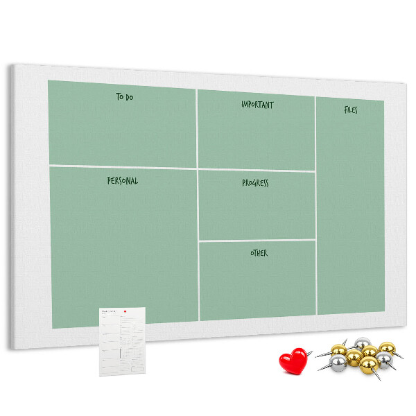 Cork memo board Office organizer