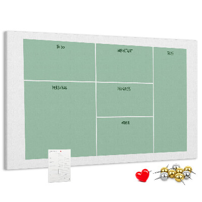Cork memo board Office organizer