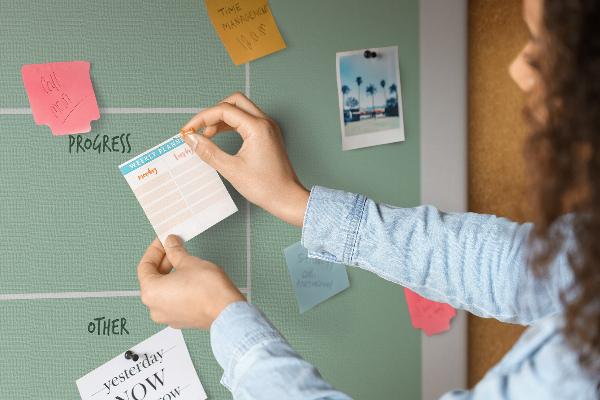 Cork memo board Office organizer