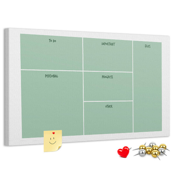Cork memo board Office organizer