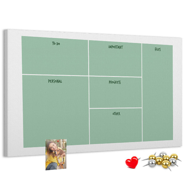 Cork memo board Office organizer