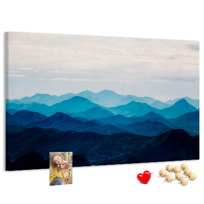 Cork display board Watercolor mountains