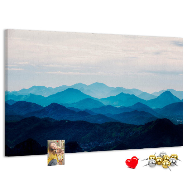 Cork display board Watercolor mountains