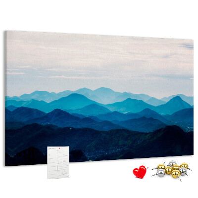 Cork display board Watercolor mountains