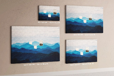 Cork display board Watercolor mountains