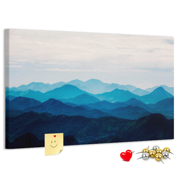 Cork display board Watercolor mountains