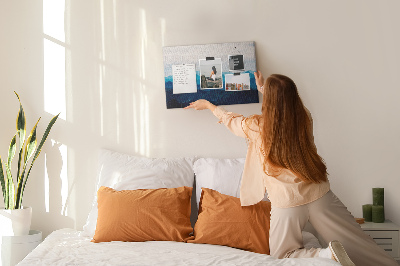 Cork display board Watercolor mountains