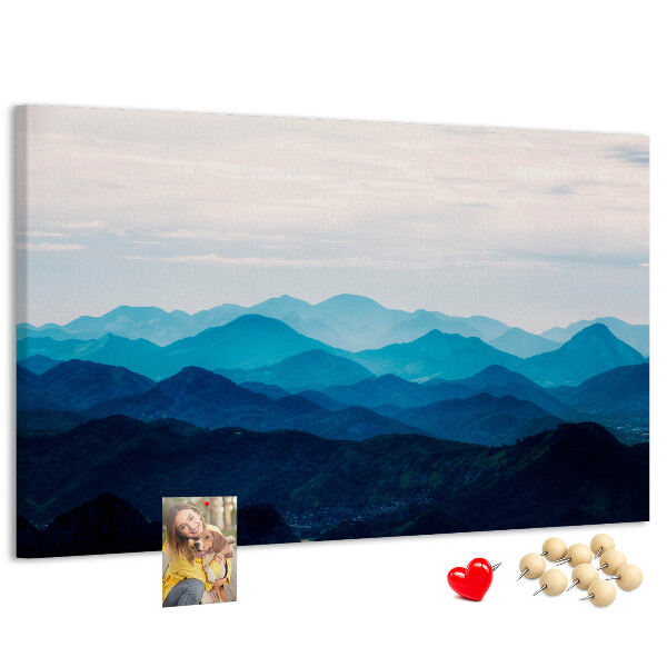 Cork display board Watercolor mountains