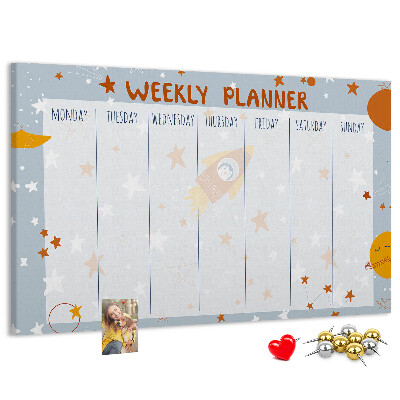 Cork memo board Weekly planner