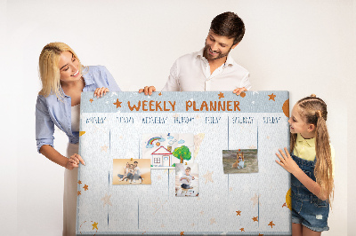 Cork memo board Weekly planner