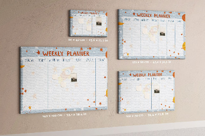 Cork memo board Weekly planner